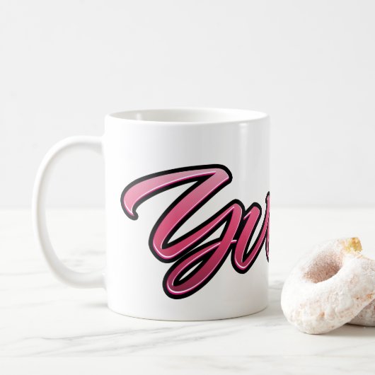 Yvonne faded pink Tasse Teetasse Kaffeetasse コーヒーマグカップ (ドーナツ)