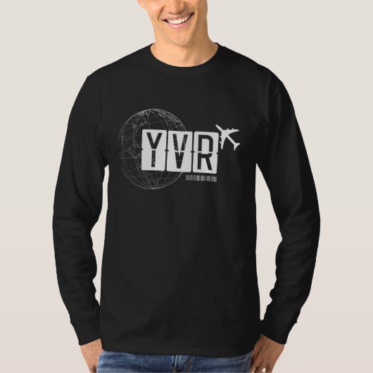 YVR バンクーバー 空港 コード 旅行 Tシャツ (正面)