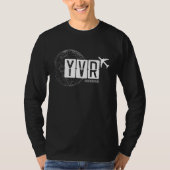 YVR Vancouver Airport Code Travel Tシャツ (正面)