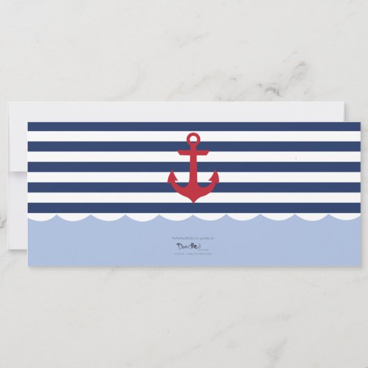 YW NBのための巡航のテーマの搭乗券の招待 招待状 (裏面)