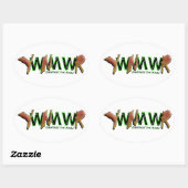 YWNWR haYng3 th3 Kod3 楕円形シール (シート)