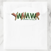 YWNWR haYng3 th3 Kod3 楕円形シール (バッグ)