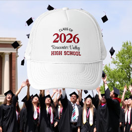 YYスクールカラー赤黒のクラス キャップ