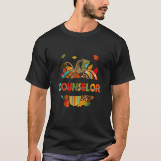 Yyna ヒョウ柄 秋 紅葉 感謝祭 カウンセラー Sc Tシャツ