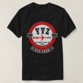 YYZトロントピアソンエアポートカナダヴィンテージデザイン Tシャツ (デザイン正面)