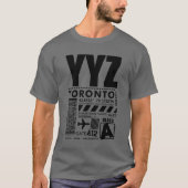 YYZトロントピアソンエアポ国際的ート Tシャツ (正面)