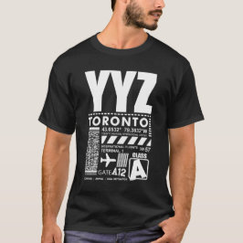 YYZトロントピアソンエアポ国際的ート Tシャツ