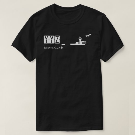 YYZ空港コードfor Toronto Canada Tシャツ (デザイン正面)