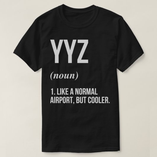 YYZ空港定義 Tシャツ (デザイン正面)