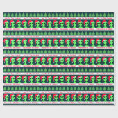 ZおもしろいエイリアンサンタギークユーモアLGM世界への喜び ラッピングペーパー (フラット)