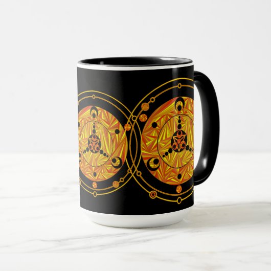 Zのおもしろいの穀物の円の外国の芸術のサイエンスフィクションのギークの飲み物用品 マグカップ (正面右)