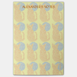 Zのオレンジ猫および月パターン猫好きのカスタム ポストイット