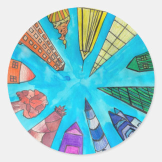 Zのヒント「レインボーシティ」ステッカー ラウンドシール