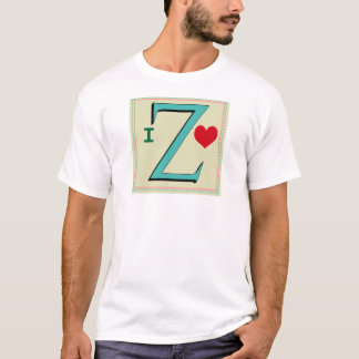 Zのモノグラムの手紙 Tシャツ