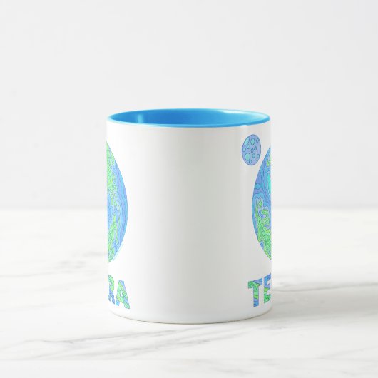 Zの大地のアース・アートのコーヒー・マグのコップ マグカップ (中央)