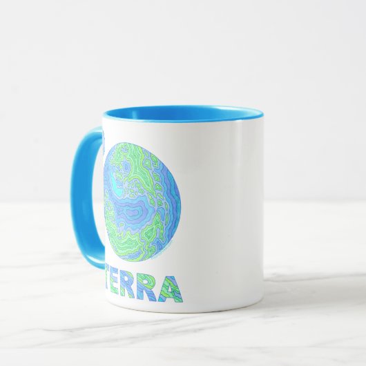 Zの大地のアース・アートのコーヒー・マグのコップ マグカップ (正面左)