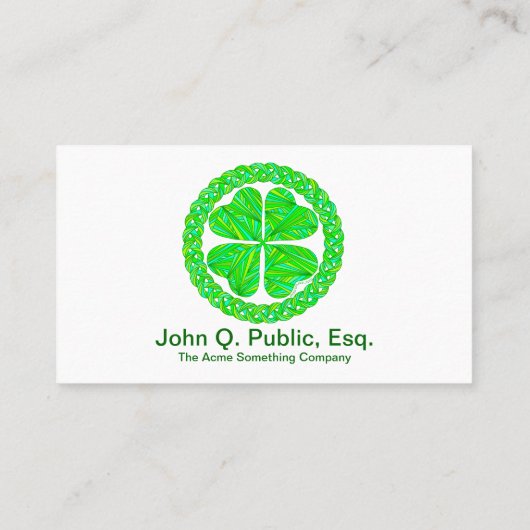 Zの幸運なケルト族のシャムロックの名刺 名刺 (裏面)