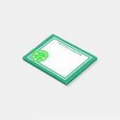 Zの幸運なケルト族のシャムロック4の葉のクローバーの緑のアイルランド語 ポストイット (アングル)