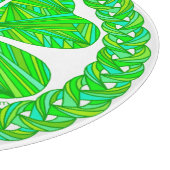 Zの幸運な4人の葉のクローバーのケルト族のシャムロックの緑のアイルランド語 カッティングボード (角)