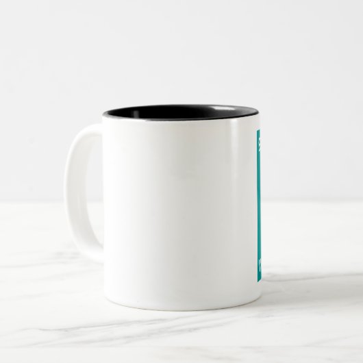 Zの弱い力(左利きの) ツートーンマグカップ (正面左)