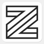 Zの文字 スクエアシール (正面)