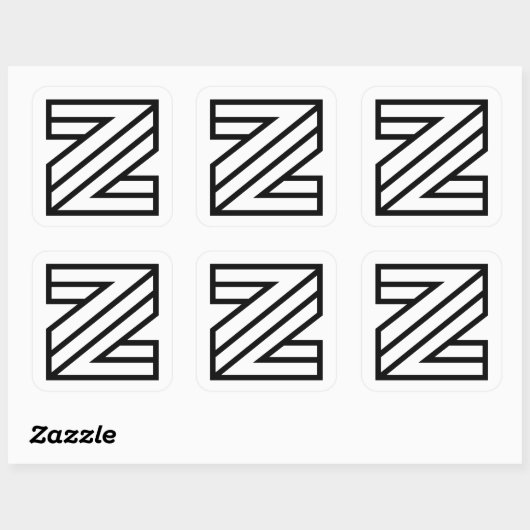 Zの文字 スクエアシール (シート)