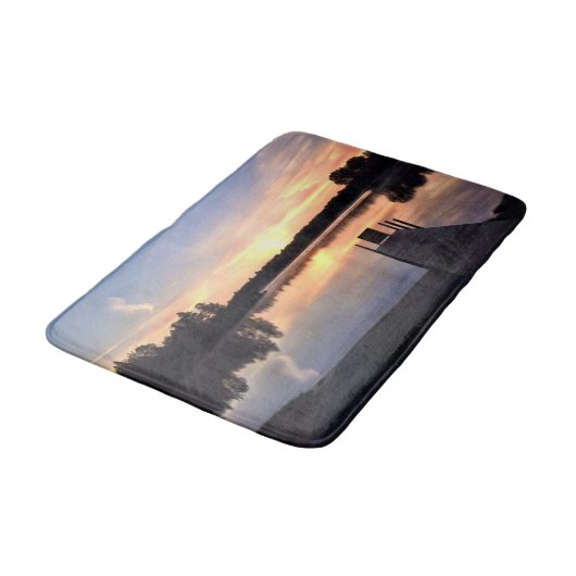 zの湖及び波止場 バスマット (アングル)