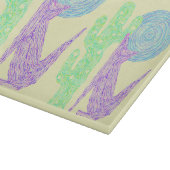 Zの紫色のコヨーテのオオカミのカラフルな南西デザイン カッティングボード (角)