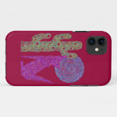 Zの紫色のコヨーテのオオカミのカラフルな南西デザイン Case-Mate iPhoneケース (裏面(横))