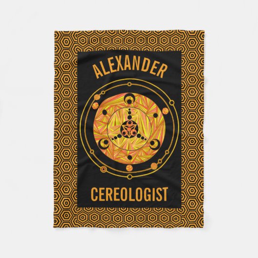 Zの金穀物の円超常的なUFOのギーク フリースブランケット (正面)