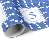 Zの間抜けな漫画の雪だるまのおもしろいのクリスマスのモノグラム ラッピングペーパー (ロールコーナー)