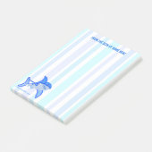 Zの青いホホジロザメのカラフルな海は縞で飾ります ポストイット (アングル)