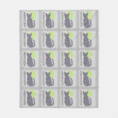 Zの黒猫およびパーソナライズな月の猫好き フリースブランケット (正面)