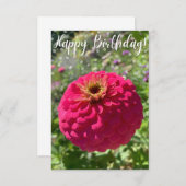 Zの「ハッピーバースデー」カードのヒント サンキューカード (正面/裏面)