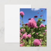 Zの「フローラ・ピンク」カードのヒント サンキューカード (正面/裏面)