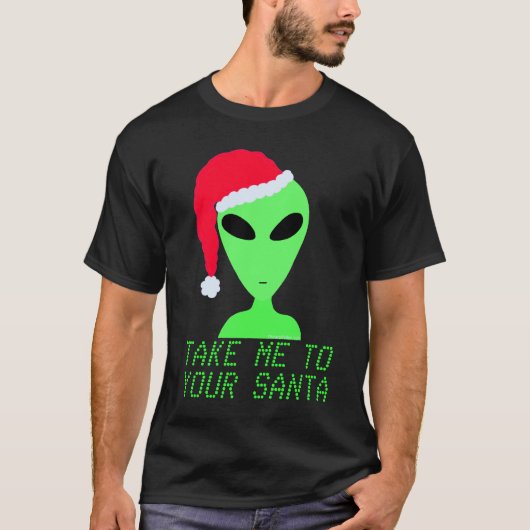 Zはあなたのサンタのファッションのおもしろいなクリスマスに私を連れて行きます Tシャツ (正面)