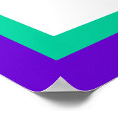 Zはゼブラとガールネームのウォールアート子供へ ポスター (角)