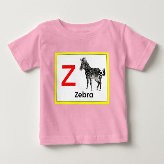 Zはゼブラ ベビーTシャツ (正面)