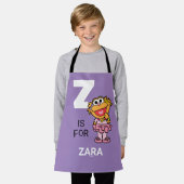 Zはゾーイの |名前の追加 エプロン (着用した状態)