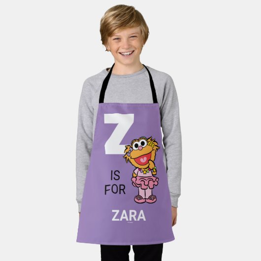 Zはゾーイの |名前の追加 エプロン (着用した状態)