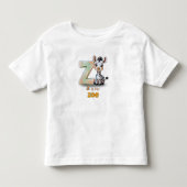 ZはZoeのための - 名前入り子供用Tシャツ トドラーTシャツ (正面)
