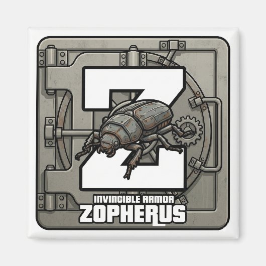 ZはZopherus(ヨフェルス鉄甲虫)-GTAスタイルABC マグネット (正面)