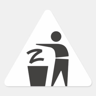 Zをゴミ箱に 三角形シール