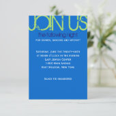 Zイニシャルコレクションバーバルミツワーパーティーカード 招待状 (スタンド正面)