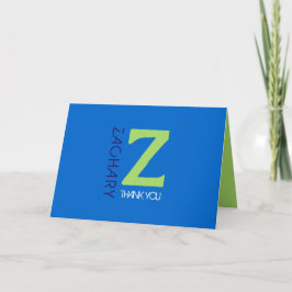 Zイニシャルコレクション バー・ミツワー 御礼カード サンキューカード