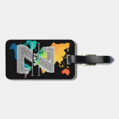 Zイニシャルパーソナライズされたシルバーモノグラムあなたのお名前 ラゲッジタグ (裏面横)