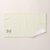 Zイニシャルパーソナライズされたシルバーモノグラムあなたの名前B バスタオルセット (ハンドタオル)