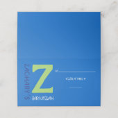 Zイニシャル収集バー(ユダヤ教の)バル・ミツバーシーティングエスコート プレイスカード (外部開封)