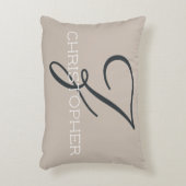 Zイニシャル書道名タウペタンニュートラルシック アクセントクッション (正面(垂直))