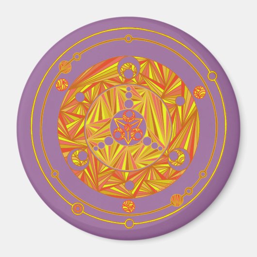 Zクロップクールサークルゴールデンイエロー マグネット (正面)